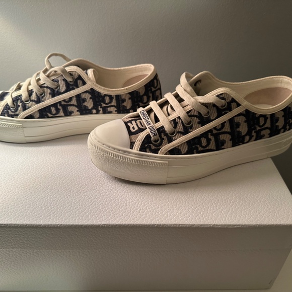 Walk'n'Dior Sneaker Deep Blue Dior Oblique Embroidered Cotton - Picture 5 of 5